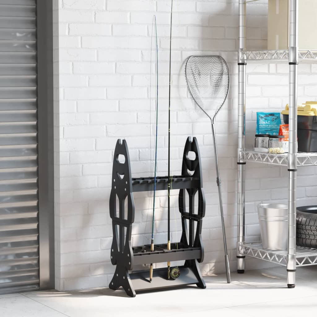 Rod Stand for 16 Fishing Rods, Black